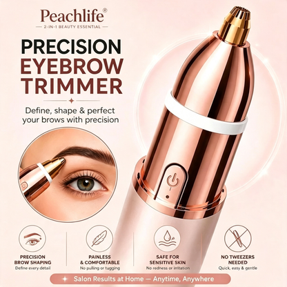 Peachlife– 2-in-1 Eyebrow & Facial Hair Trimmer