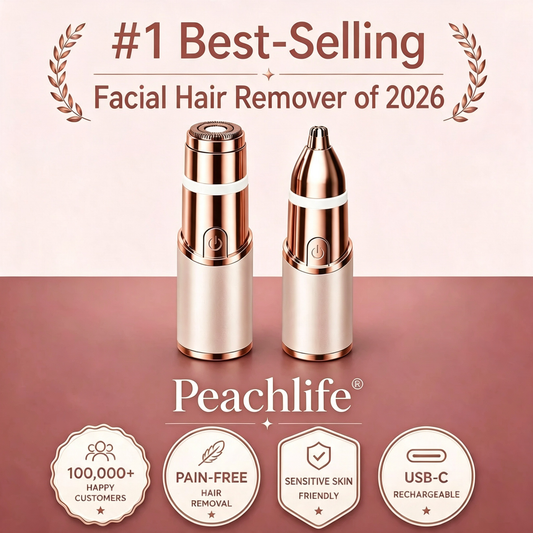 Peachlife– 2-in-1 Eyebrow & Facial Hair Trimmer