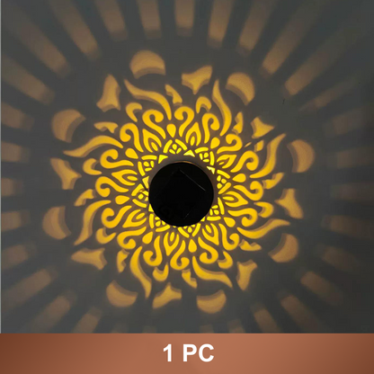 Solar-Powered Mandala Projector Light